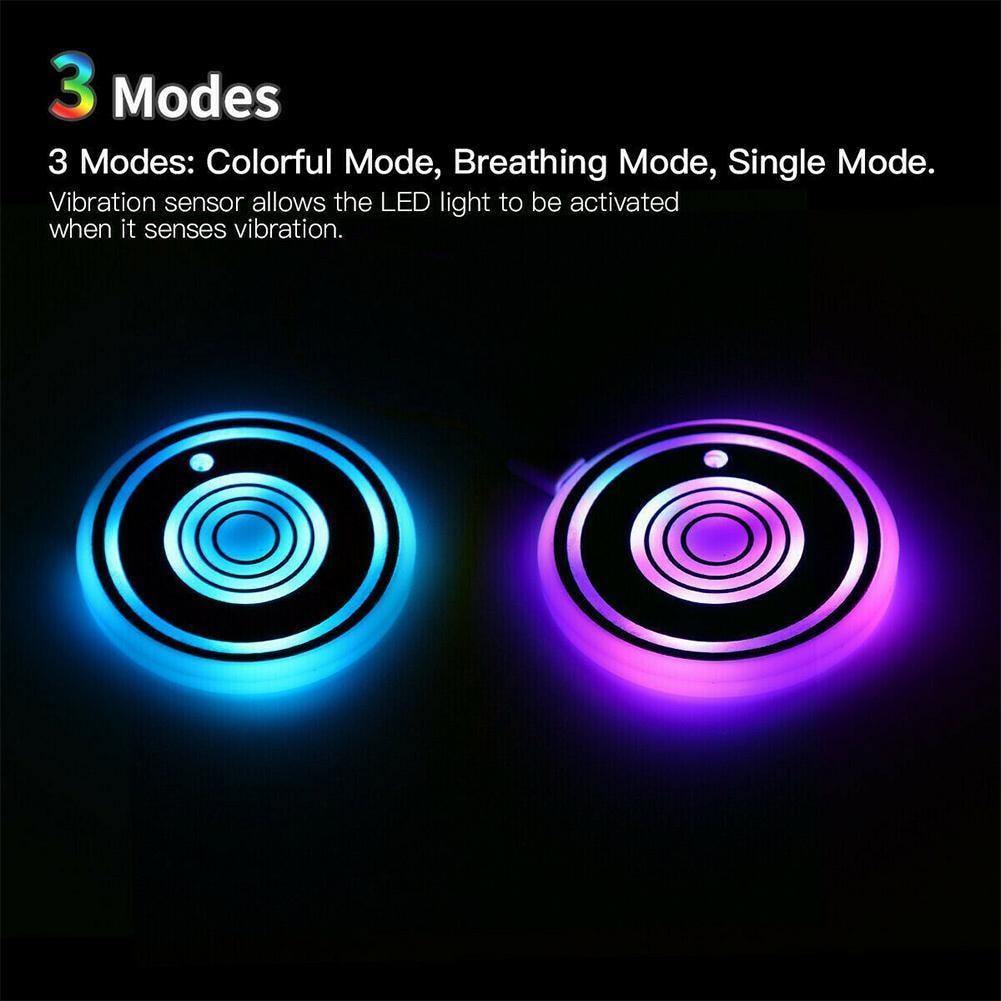 Car LED Cup Holder Coaster - MaviGadget
