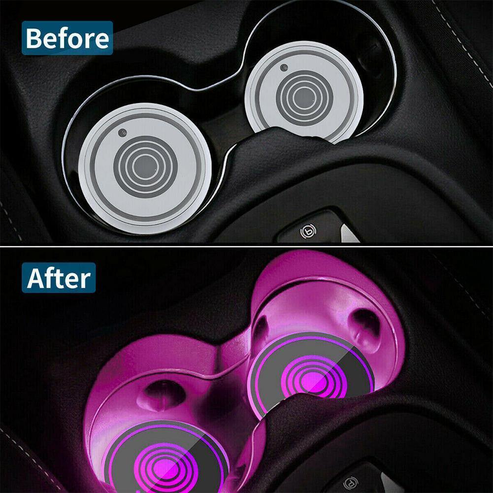 Car LED Cup Holder Coaster - MaviGadget