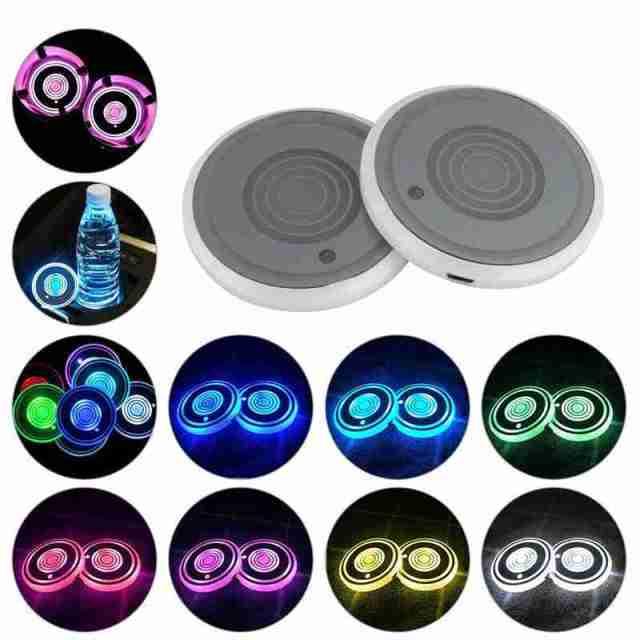 Car LED Cup Holder Coaster - MaviGadget