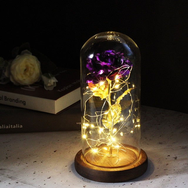 Eternal Artificial Rose Glass Dome