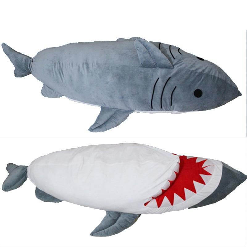 Bite Me Shark Giant Shark Plush Sleeping Bag Toy - MaviGadget