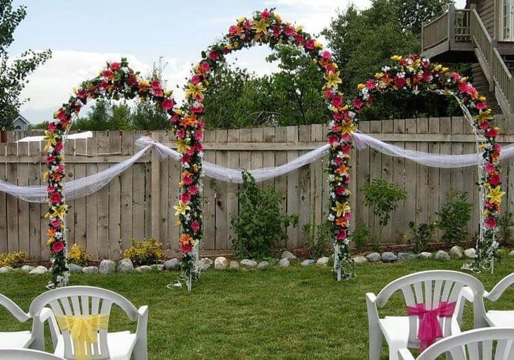 Wedding Decoration Party Props White Metal Wedding Arch - MaviGadget