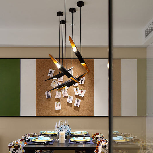 Post Modern Creative Bamboo Shell Futuristic Pendant Light
