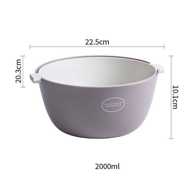 Kitchen Double Drain Vegetable Basket