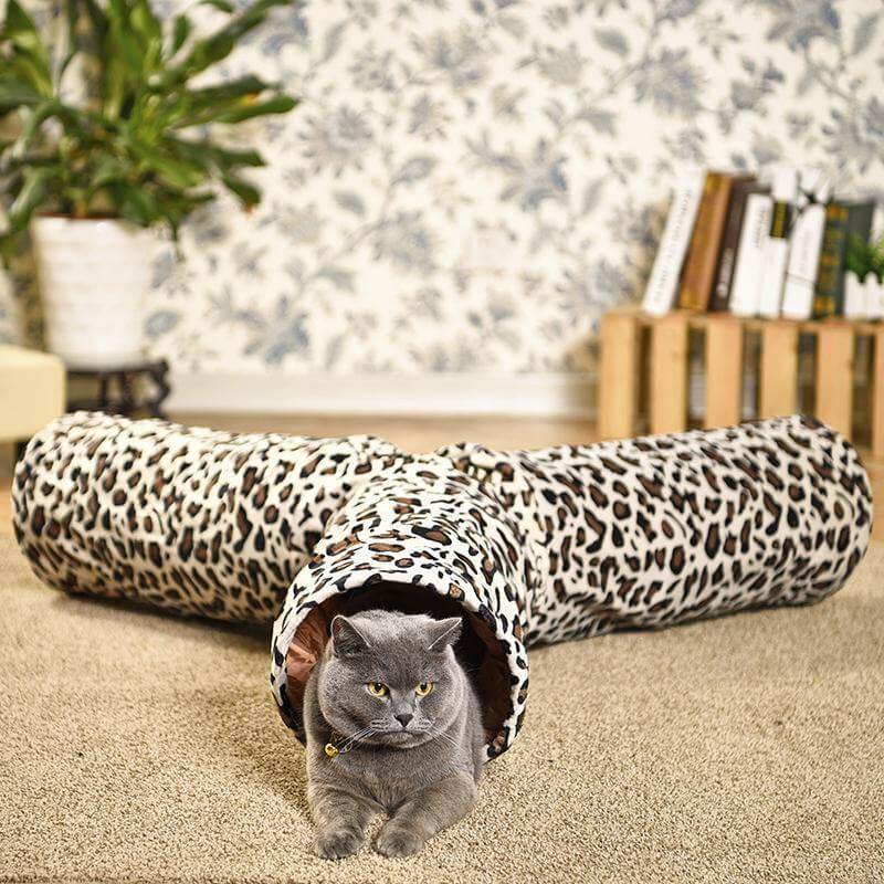 3 Ways Cat Leopard Print Tunnel - MaviGadget