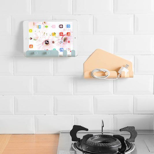 Wall-Mounted Sticky Organizer Phone Holder Rack