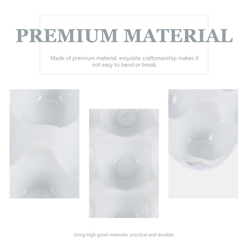 Creative 6 Grids White Ceramic Egg Tray - MaviGadget