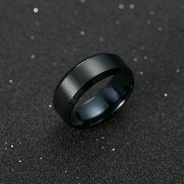 Black Titanium Ring for Men - MaviGadget
