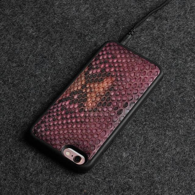Luxury 3D Natural Python Skin Leather Cases for Iphone Models - MaviGadget