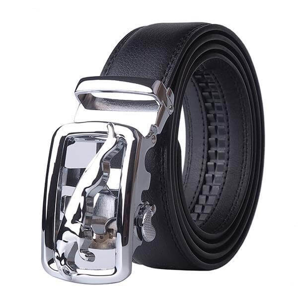 Automatic Buckle Cowhide Leather Men Belt - MaviGadget