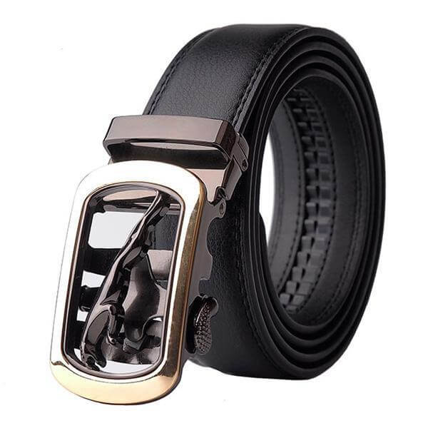 Automatic Buckle Cowhide Leather Men Belt - MaviGadget