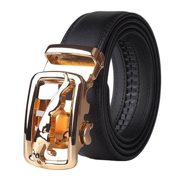 Automatic Buckle Cowhide Leather Men Belt - MaviGadget