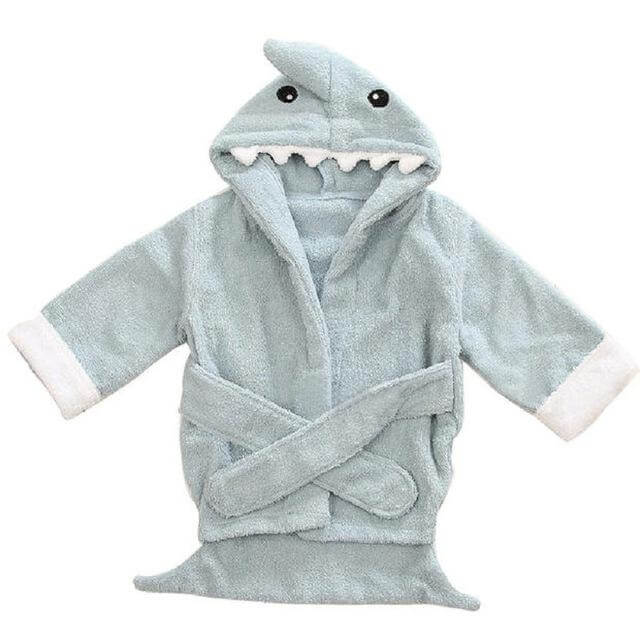 Blue Shark Baby Bath Towel - MaviGadget