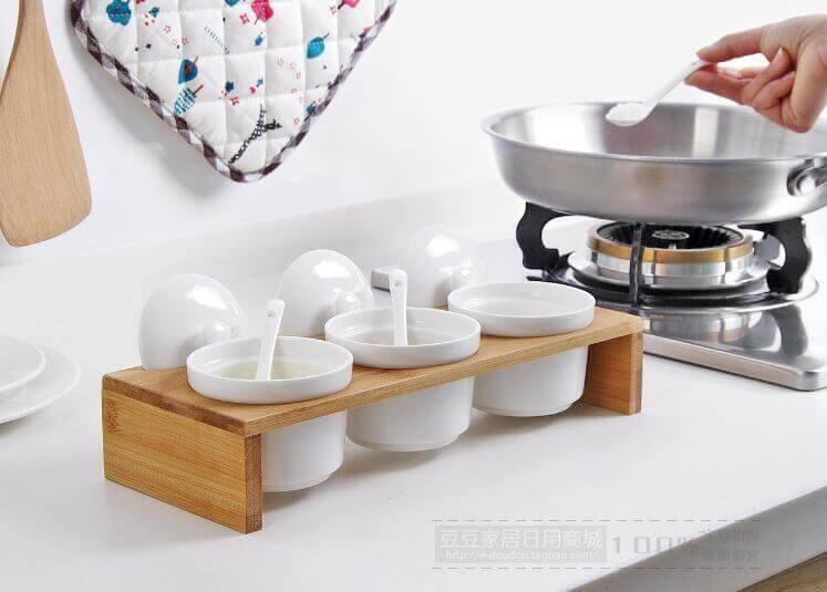 Japan Style Ceramic Spice Jar Kitchen Organizer - MaviGadget