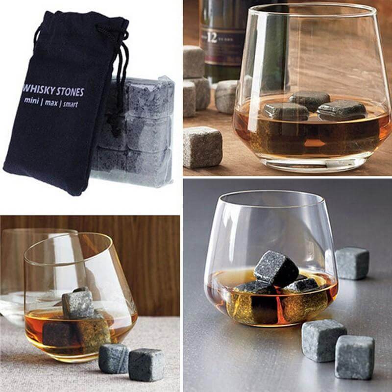 9pcs/set Natural Whiskey Stones Home Bar Tools - MaviGadget