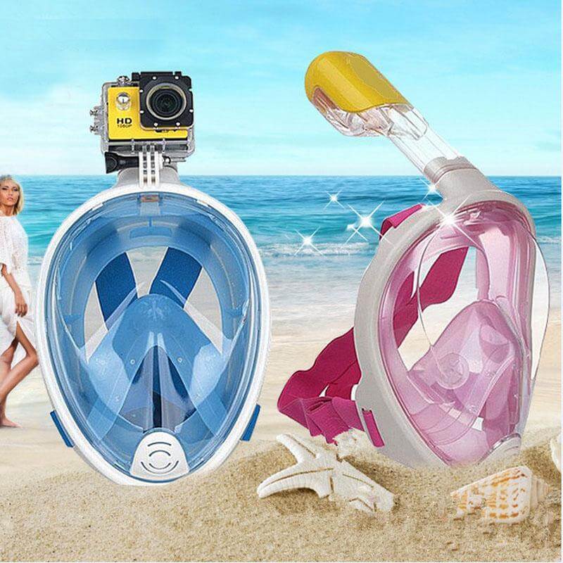 Full Face Underwater Scuba Anti Fog Diving Mask with Earplug Respiratory - MaviGadget