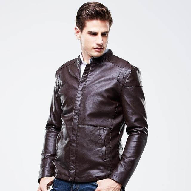 High Quality Luxury  Men's PU Leather Jacket - MaviGadget