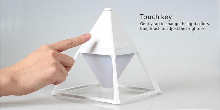 Pyramid Modern Touch Bedroom Lamp Decor - MaviGadget