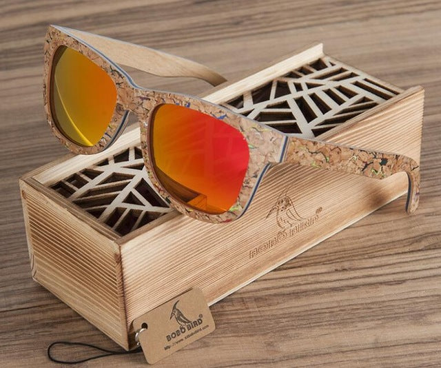 Polarized UV protection Wooden Bamboo Sunglasses for Men - MaviGadget