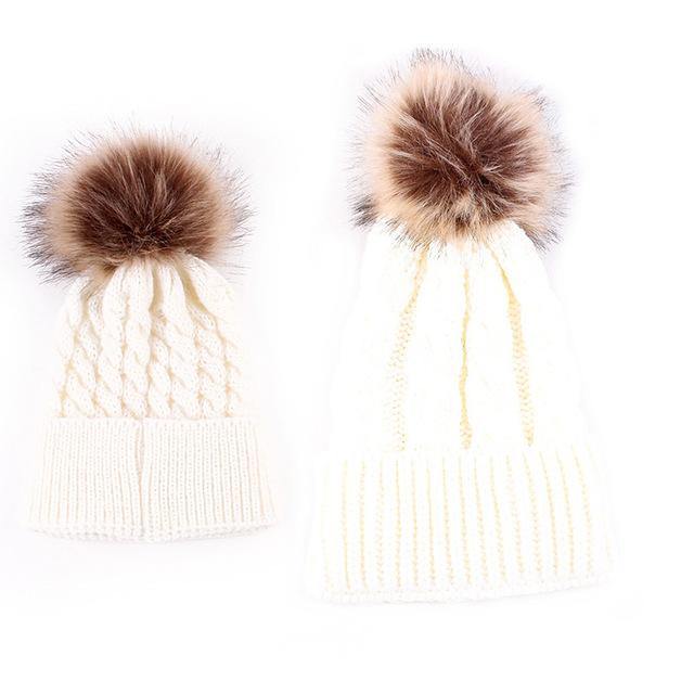 2PCS New Fashion Mommy and Me Winter Warm Hats - MaviGadget