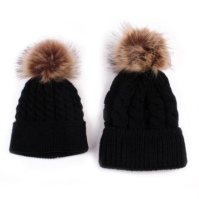 2PCS New Fashion Mommy and Me Winter Warm Hats - MaviGadget