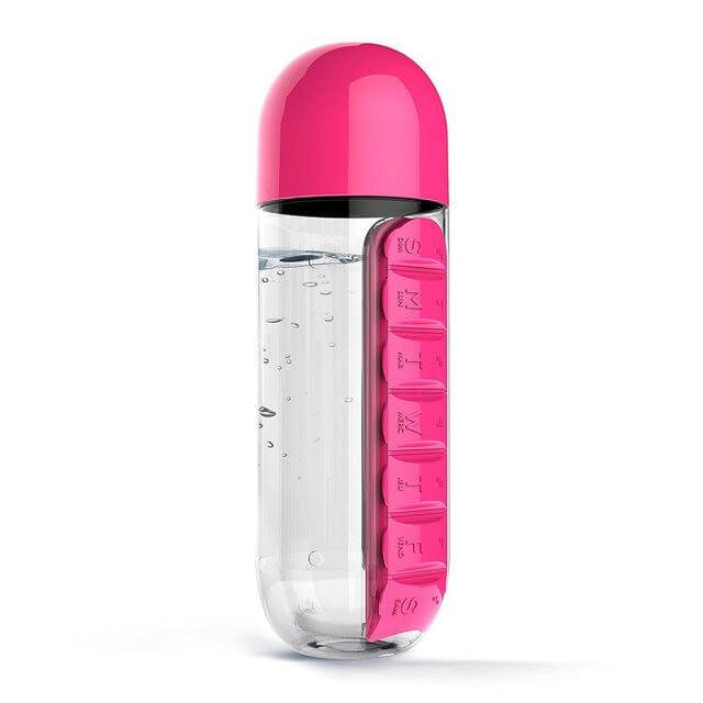 Water Bottle Daily Pill Organizer - MaviGadget
