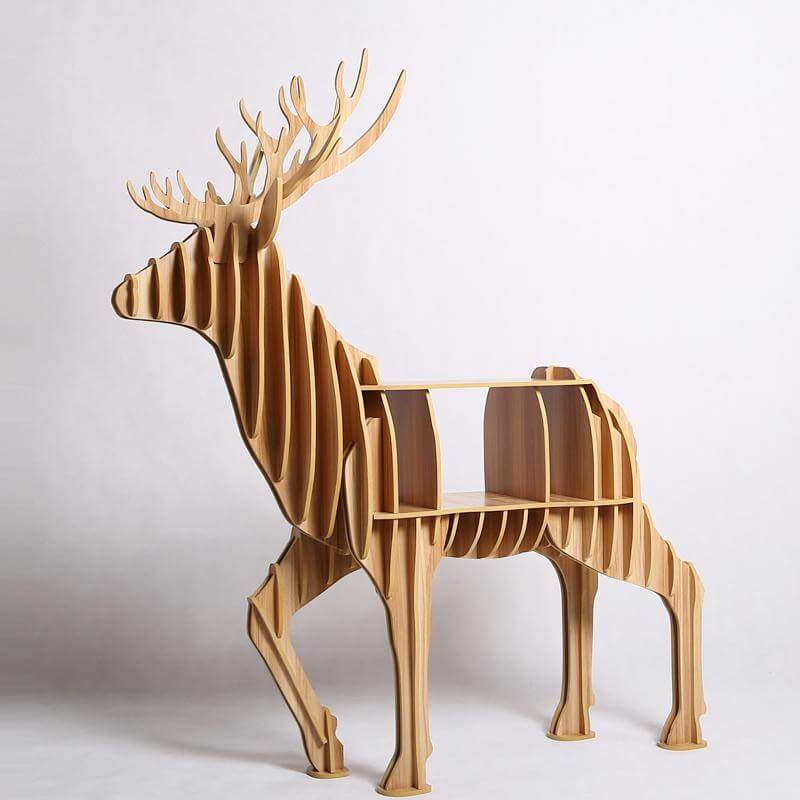 Wood High-end Creative Elk Coffee Table - MaviGadget