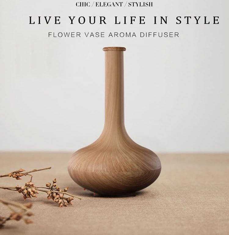 Light Wood 160ml Ultrasonic Mist Maker Air Humidifier - MaviGadget