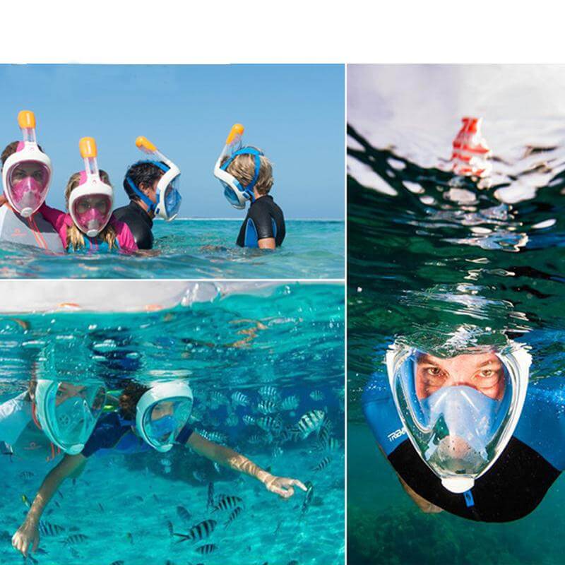 Full Face Underwater Scuba Anti Fog Diving Mask with Earplug Respiratory - MaviGadget