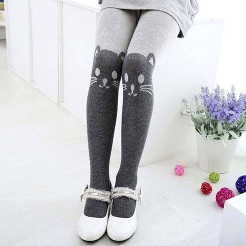 Cartoon Cat Printed Cotton Pantyhose - MaviGadget