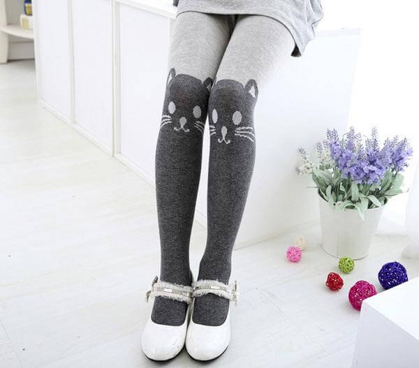 Cartoon Cat Printed Cotton Pantyhose - MaviGadget