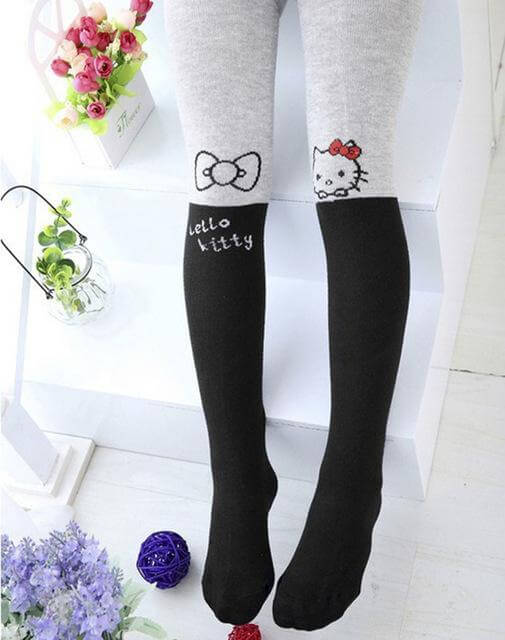 Cartoon Cat Printed Cotton Pantyhose - MaviGadget