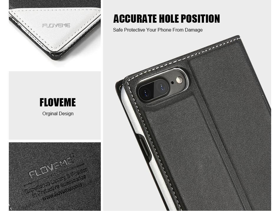 Luxury Flip Card Slot Leather Cases For iPhone X and Other Models - MaviGadget