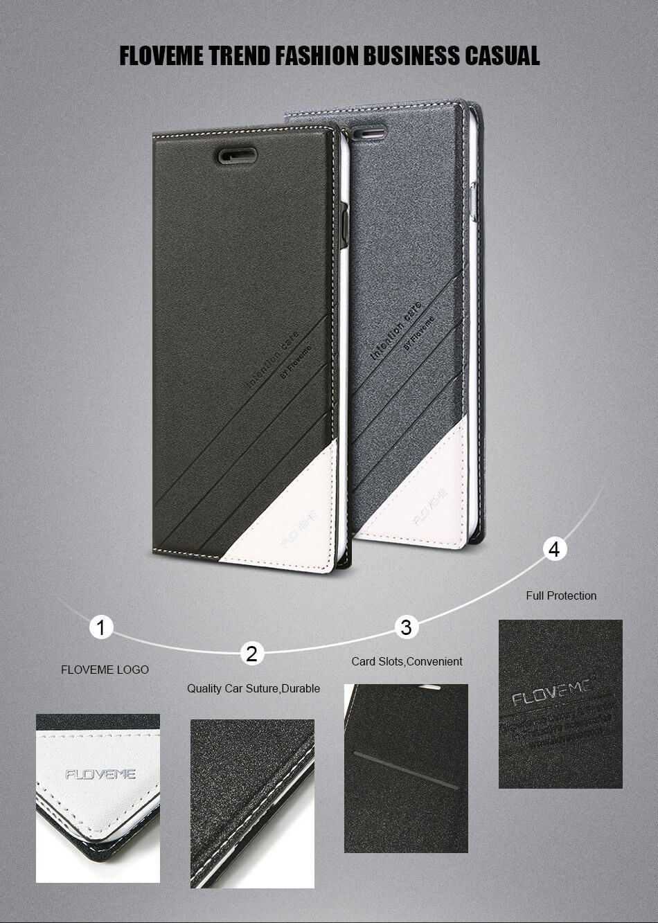 Luxury Flip Card Slot Leather Cases For iPhone X and Other Models - MaviGadget
