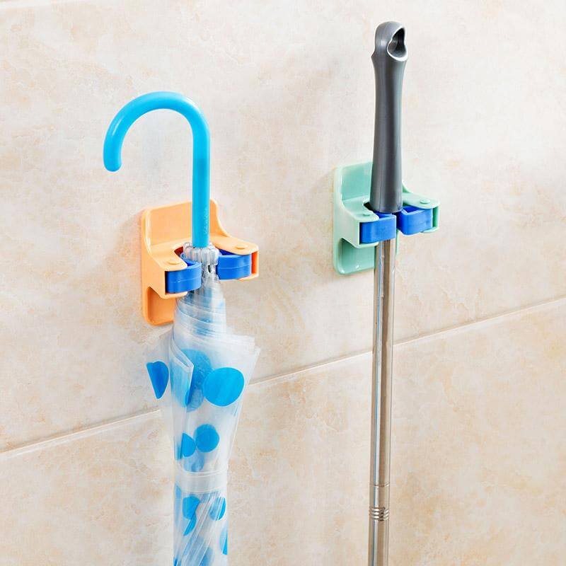 2pcs/lot Home Clip Mop Hooks No Trace Mop Holder - MaviGadget