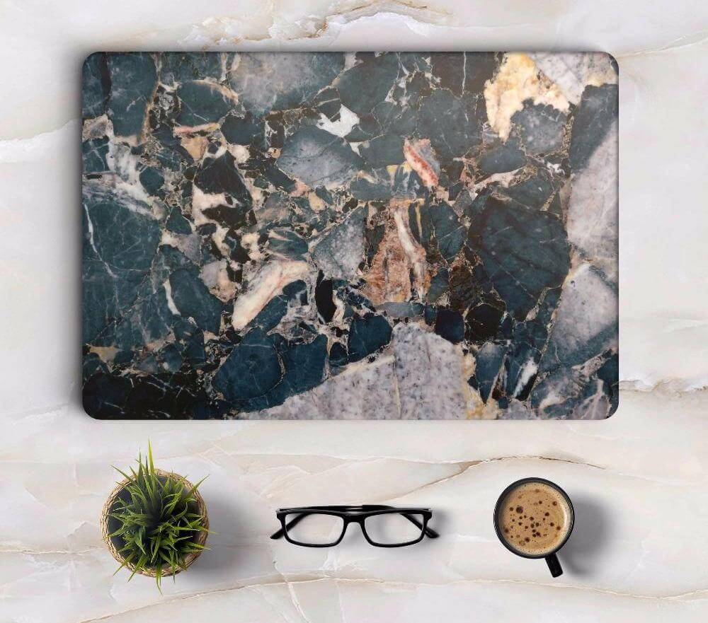 Blue Marble Grain Full Body Cover Skin for Macbook - MaviGadget