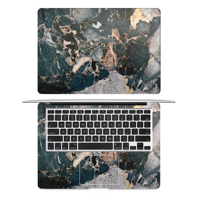 Blue Marble Grain Full Body Cover Skin for Macbook - MaviGadget