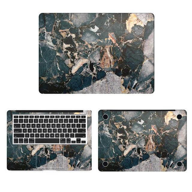 Blue Marble Grain Full Body Cover Skin for Macbook - MaviGadget