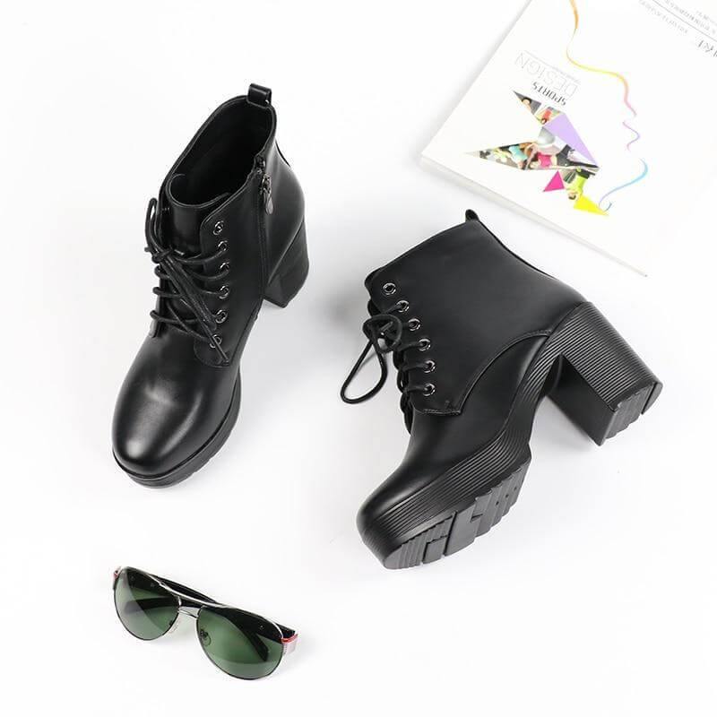 Thick High Fur Platform Heels for Women - MaviGadget