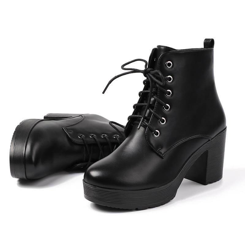 Thick High Fur Platform Heels for Women - MaviGadget