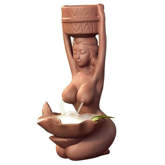 Beauty Backflow Incense Burner Sandalwood Ceramic Censer Tea Holder - MaviGadget