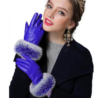 Women Genuine Rabbit Fur Gloves - MaviGadget