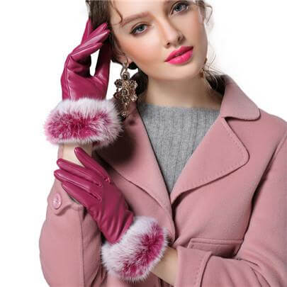 Women Genuine Rabbit Fur Gloves - MaviGadget