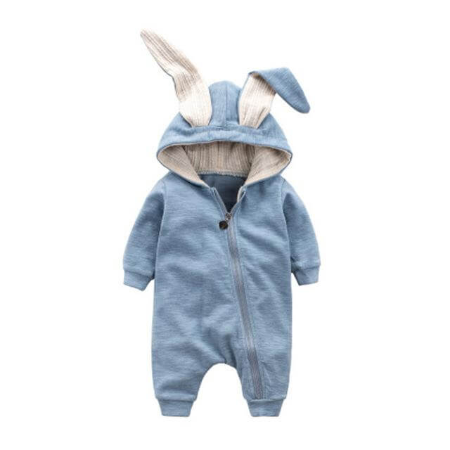 Warm Bunny Ear Rompers Winter Infant Rabbit Style Jumpsuit - MaviGadget