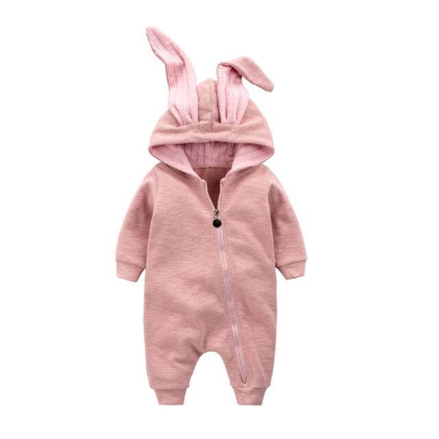 Warm Bunny Ear Rompers Winter Infant Rabbit Style Jumpsuit - MaviGadget