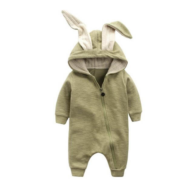 Warm Bunny Ear Rompers Winter Infant Rabbit Style Jumpsuit - MaviGadget