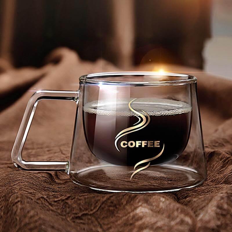 Double Glass High Temperature Coffee Cup - MaviGadget