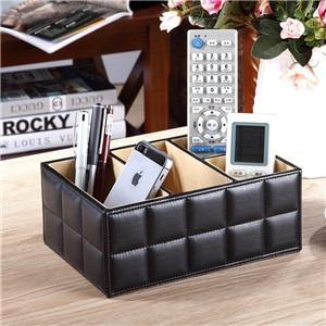Leather Desktop Laptop Storage Organizer - MaviGadget