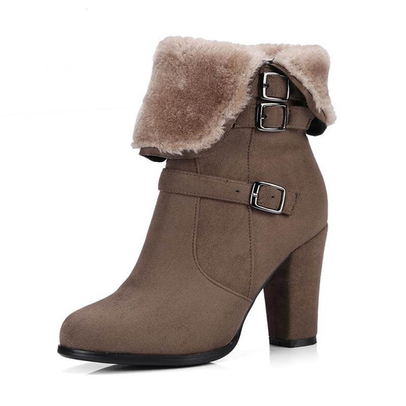 Thick Plush Snow Ankle Boots - MaviGadget