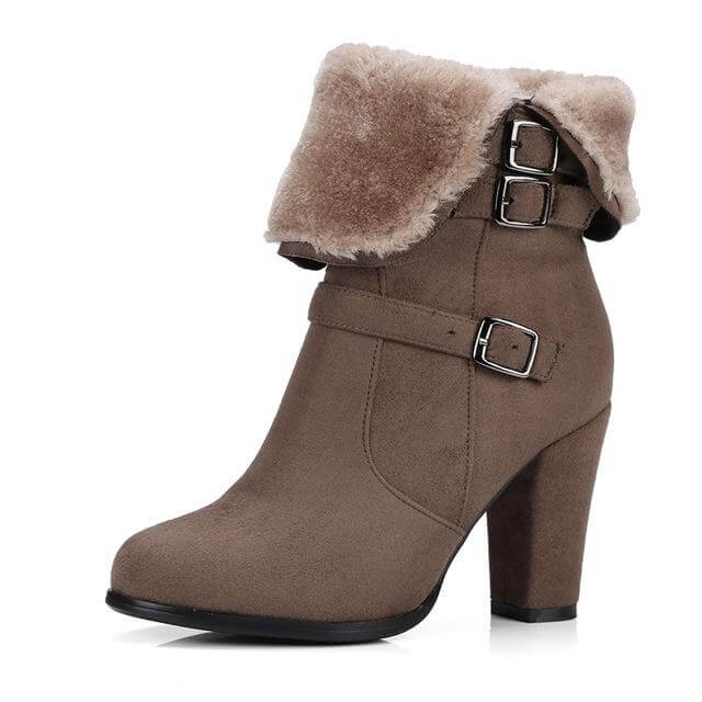 Thick Plush Snow Ankle Boots - MaviGadget